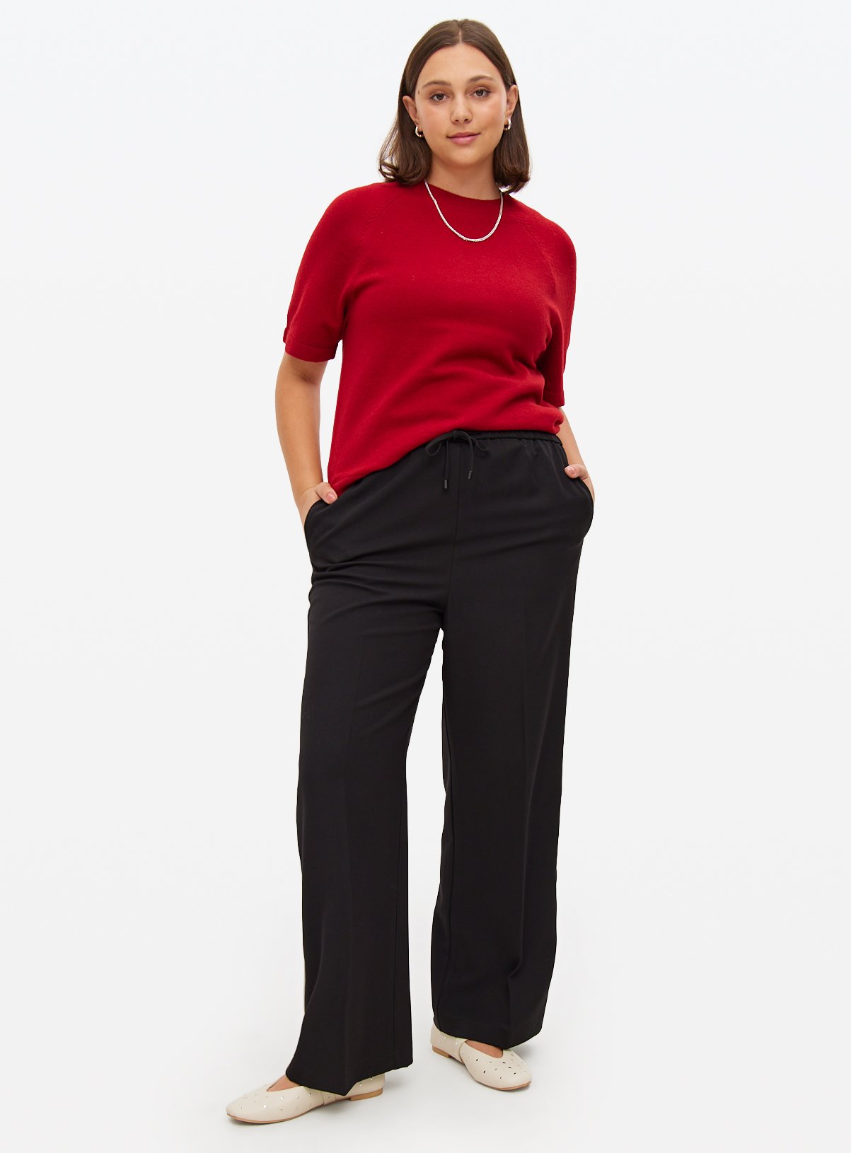 Red Relaxed Soft Knit T-Shirt 20 - Image 2 thumbnail